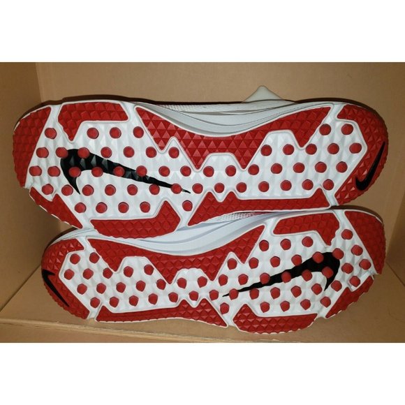 Nike Vapor Untouchable Speed Turf 2 Football WHITE RED AO8744-107 Size 14 New main image 7